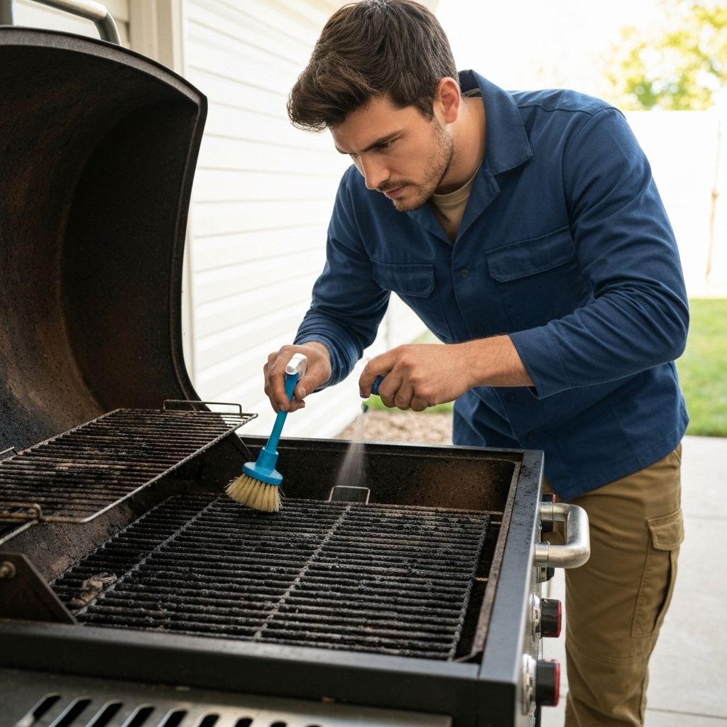 Deep cleaning grill interior