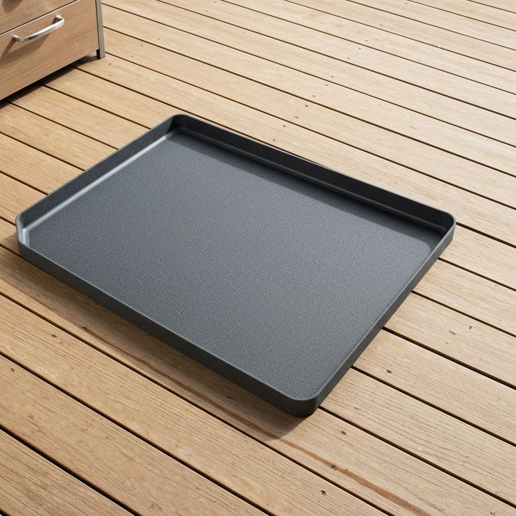 Grill mat protecting deck