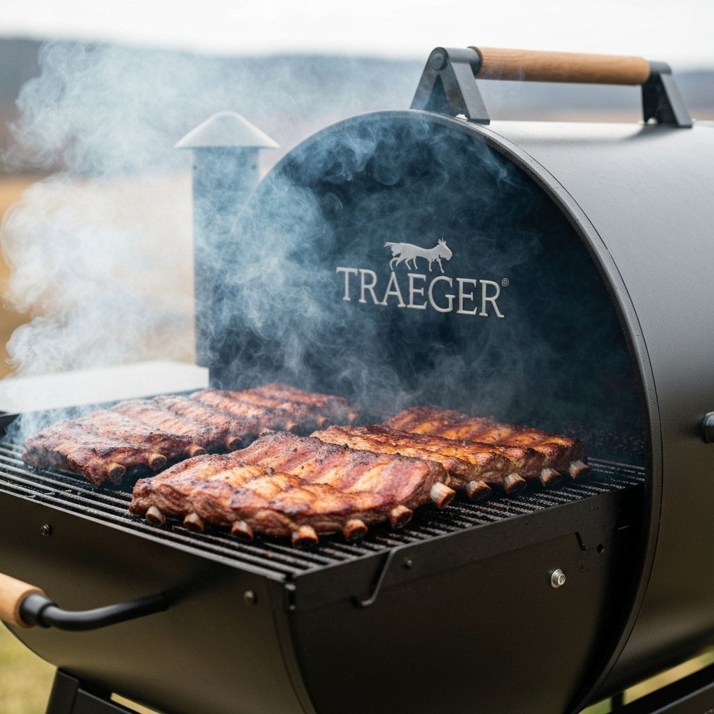 Smoking ribs on Traeger